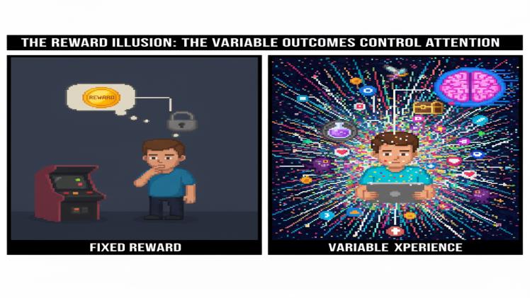 The Reward Illusion: The Variable Outcomes Control Attention